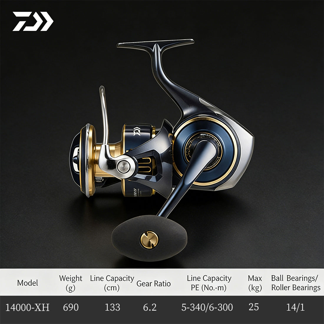 Daiwa Reel Bg - Oryginalny kołowrotek spinningowy DAIWA 2025 SALTIGA